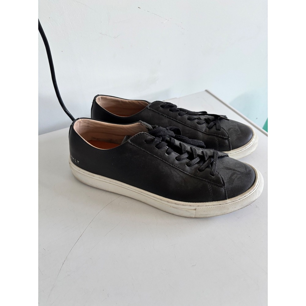 BYLT Everyday 2 Black Leather Low Top Sneakers Mens 13 Womens 14.5